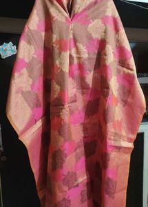 💕Vibrant Pink Leaf Print Dupatta
