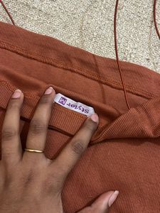 Brown Spaghetti Strap Tank Top