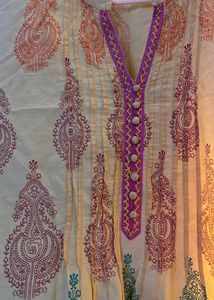 Yellow Printed Cotton Kurta