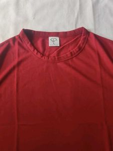 Maroon arround-Neck T-Shirt👚