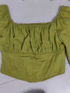 Green corset Crop Top🌿✨💚