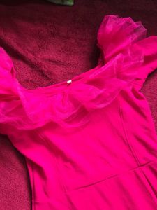 Hot Pink Ruffle Dress