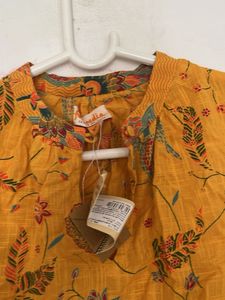 Yellow Floral Print Kurta