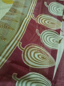 New Linen Handloom Printed Saree