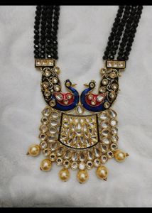 🆕Beautiful kundanjewelry.         peacock design,  jaipurjewelry, kundanjewelry ,  beads, necklace, peacockjewelry, earrings, chain, forever21, beauty, women, choker,