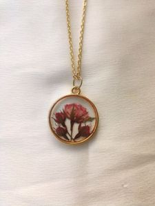 Real Roses Necklace Pendant