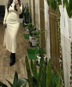 Elegant Cream Midi Dress