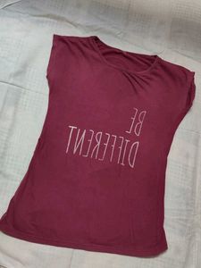 Maroon "Be Different" T-Shirt