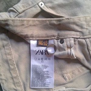 Men's Beige Relaxed Fit Jeans