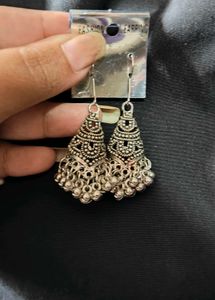 Elegant Gold Tone Jhumka Earrings