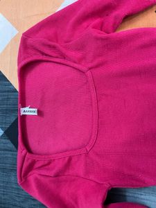 Vibrant Pink Long Sleeve Top