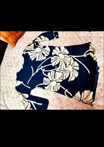 Stylish Blue Floral Kurta