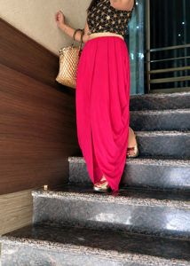 Stunning Red Dhoti Gown