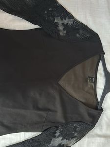 Chic Black Bell Sleeve Top