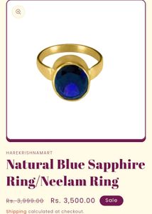Blue Sapphire (Neelam) 5.25 Ratti Panchadhatu