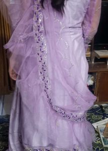 Lilac Embroidered Eid Dress Set