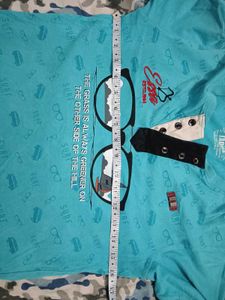 Cool Blue T-Shirt with Surf Graphics