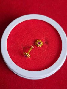 Gold  Flower Stud Earrings