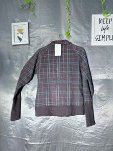 Plaid Zip-Up Jacket
