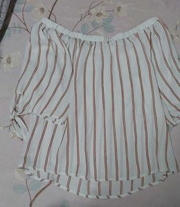 Off-Shoulder Striped Top