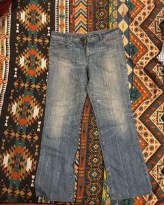 Stylish Men's Washed Blue Denim Jeans