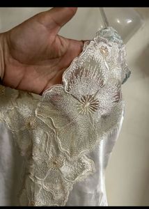 Elegant White Lace Chemise