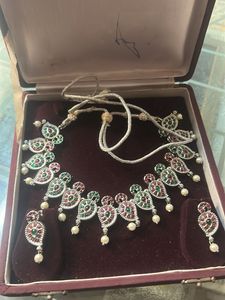 silver lookalike kundan Set