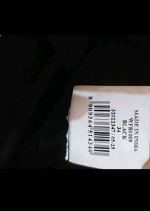 Straight Fit Full Length Black Pant With Pockets