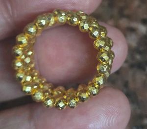 Handmade pyrite gemstone ring