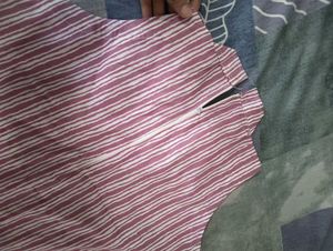 striped pink and white kurti