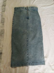 Denim Pencil Skirt