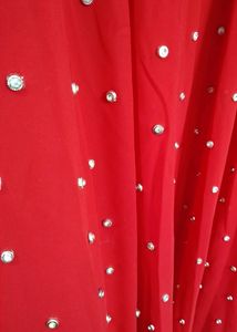 Red heavy Handwork Sharara Set Full Zircon Work