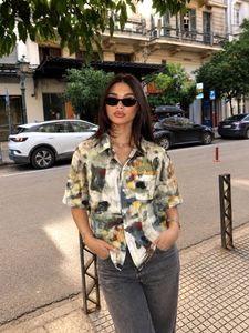 Abstract Print Short Sleeve Shirt