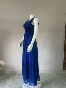 Royal Blue Chiffon Maxi Dress