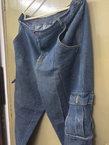 Denim Cargo Pants