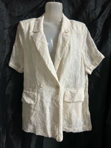 Women's Textured Cream Blazer