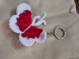 Handmade Crochet Butterfly Keychain