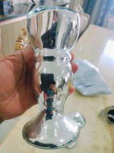 Silver Mercury Glass Candle Holder Set