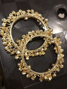 Beautiful Gold-Plated Jhumka Bangles
