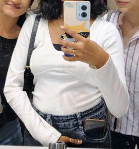 Bershka White Long Sleeve Top (Made in Turkey)