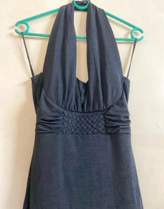 Chic Halter Neck Ruched Dress