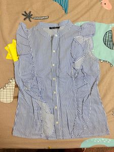 Striped Ruffle Top