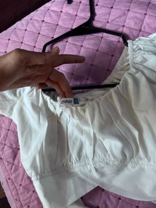 Chic White Off-Shoulder Crop Top