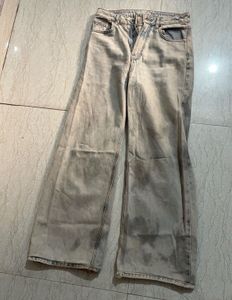Wide Leg Acid Wash Jeans