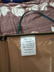 Allen Solly Green Crossbody Bag with Deer Emblem