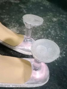Sparkly Heeled Slides