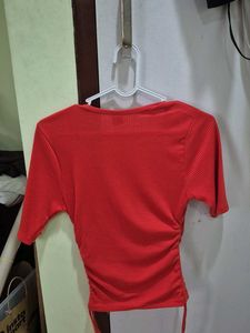 Red Wrap Top