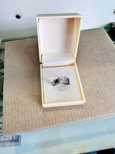 Zirconia Diamond Stones Ring Pure Silver