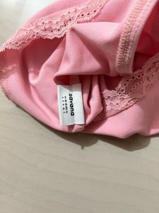 Pink Lace Trim Halter Top