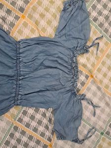 Denim Off-Shoulder Dress